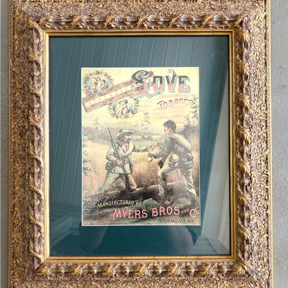Vintage Framed Tobacco Advertisement